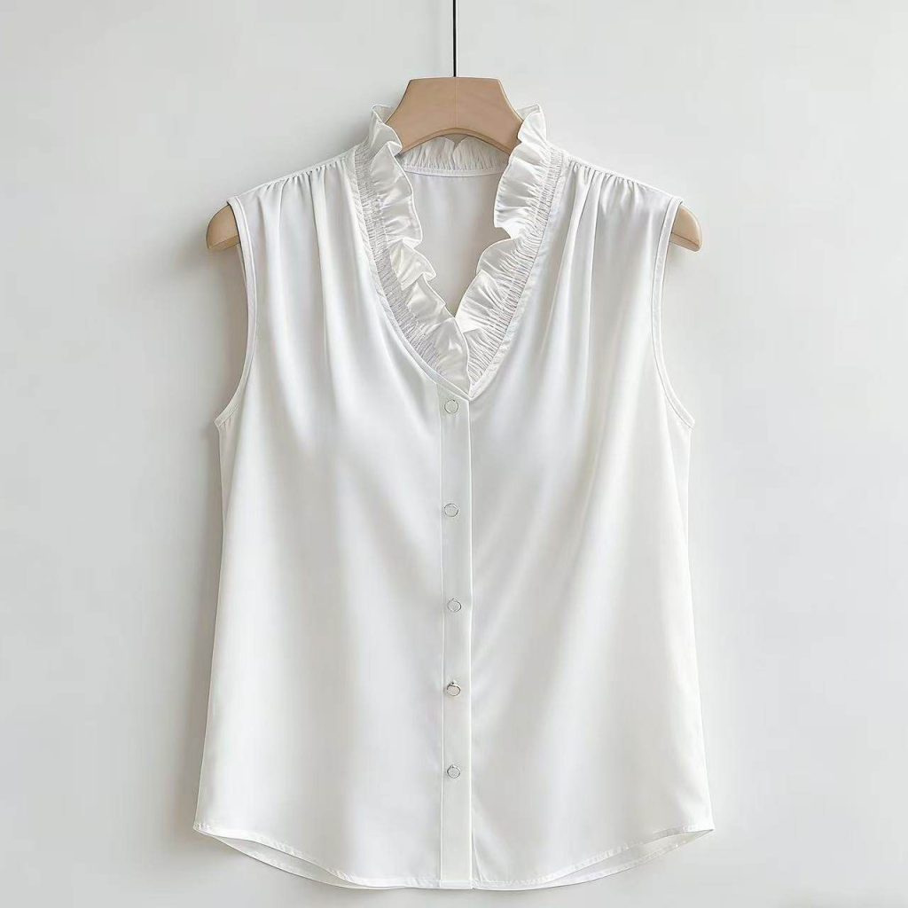 衡水女士无袖衬衫裁片外发